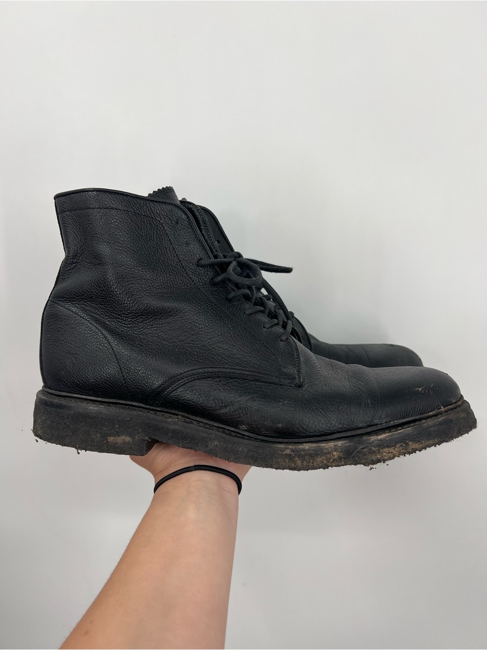 Frye Men’s Black Leather Lace Up Chukka Boots Gum Sole Size 11